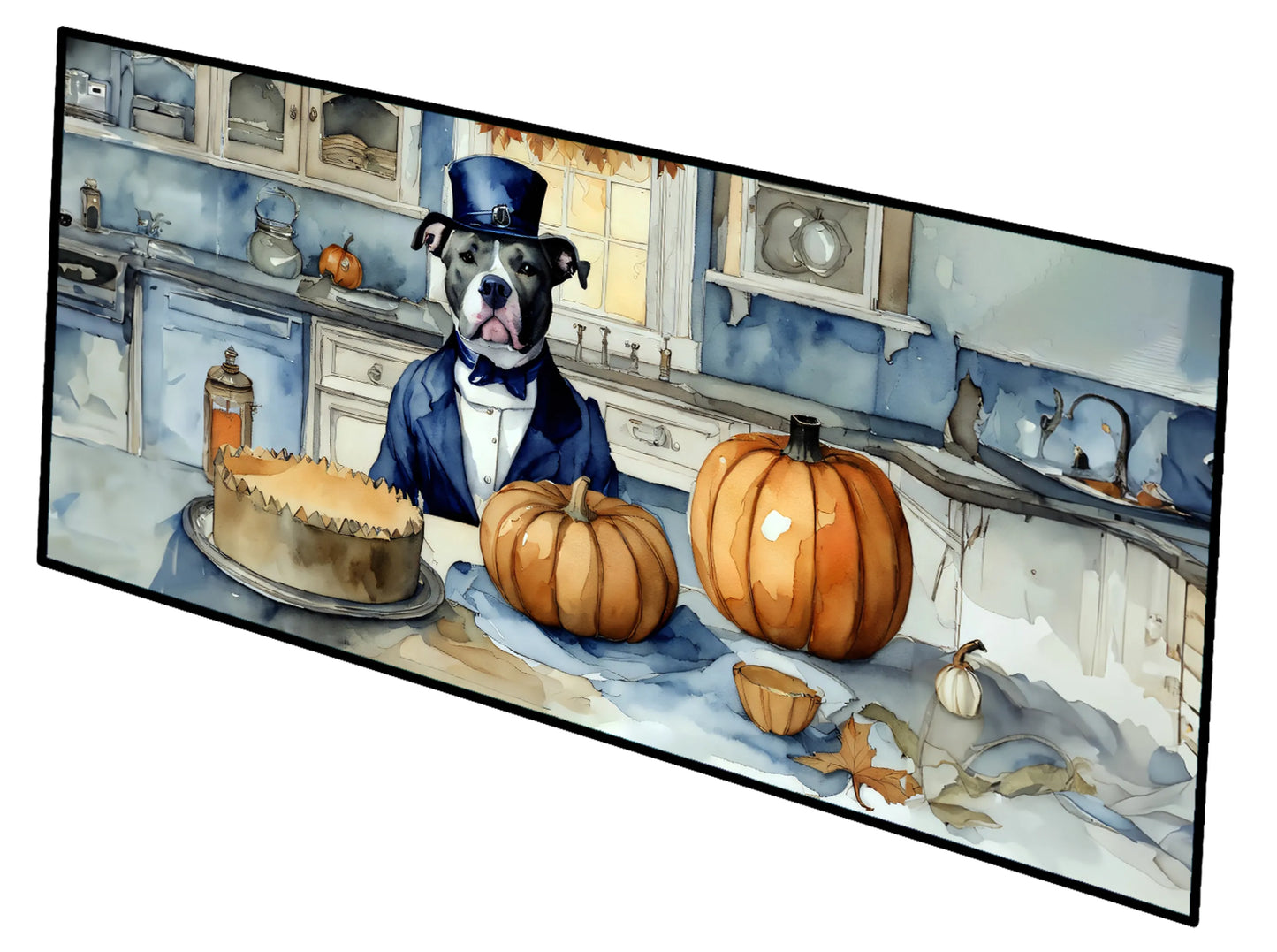 Fall Kitchen Pumpkin Pie Runner Mat 28x58 - Size: 28HX58W | Pack Of: 1 | Collection name: Fall kitchen pumpkin pie
