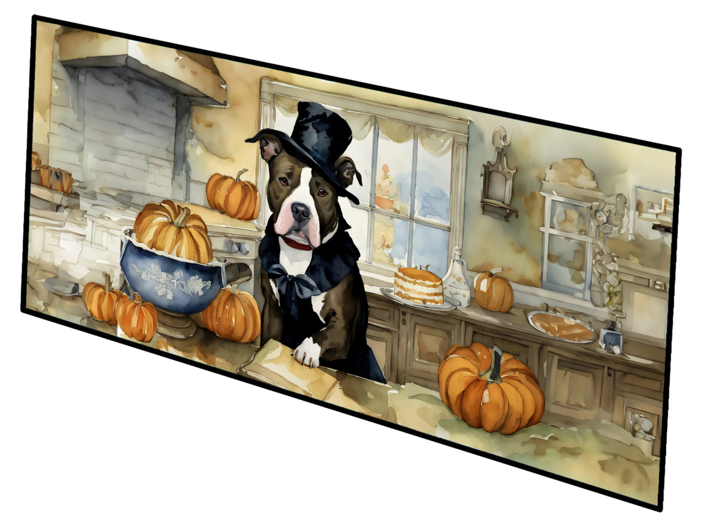 Fall Kitchen Pumpkin Pie Runner Mat 28x58 - Size: 28HX58W | Pack Of: 1 | Collection name: Fall kitchen pumpkin pie
