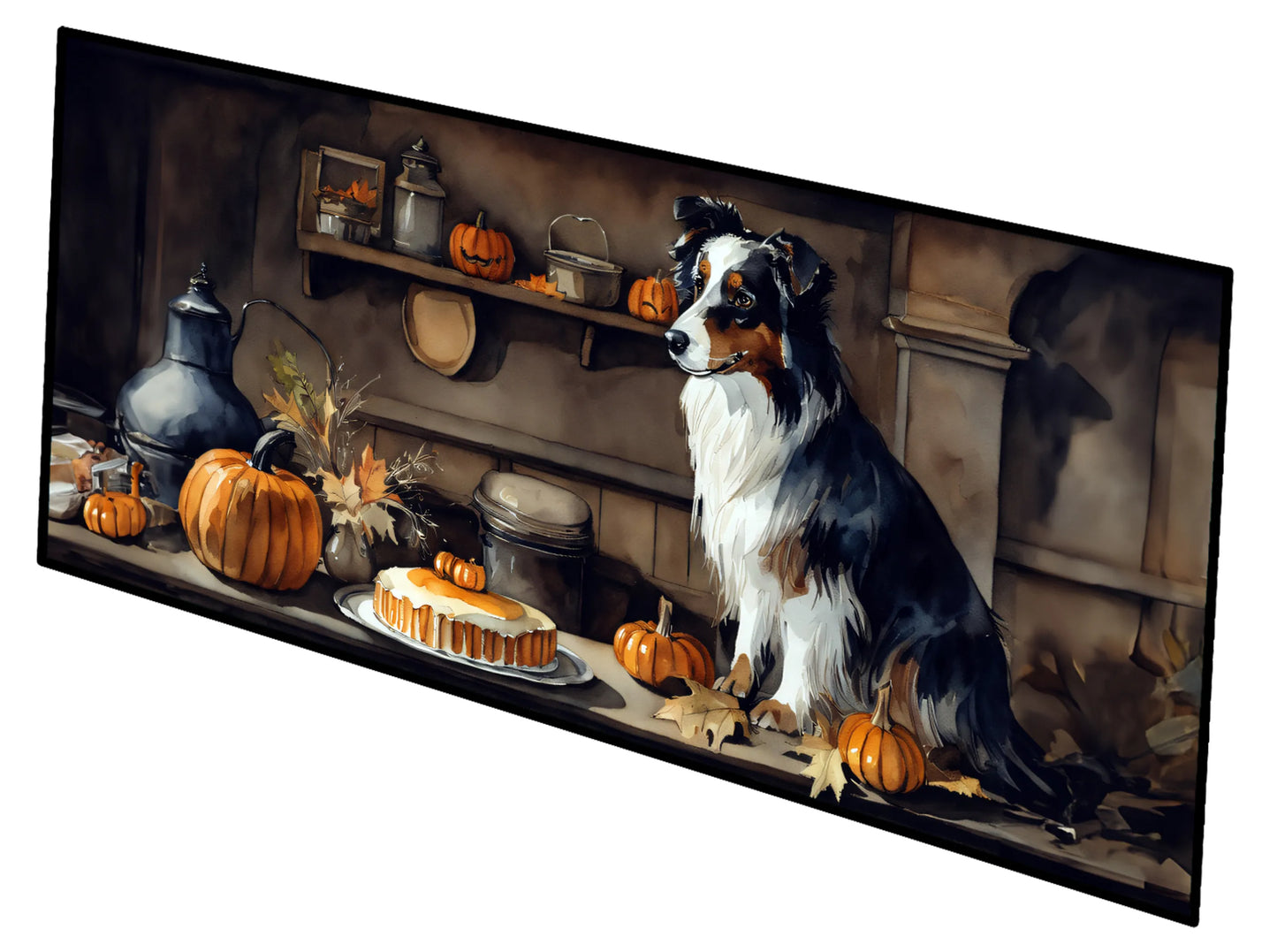 Fall Kitchen Pumpkin Pie Runner Mat 28x58 - Size: 28HX58W | Pack Of: 1 | Collection name: Fall kitchen pumpkin pie