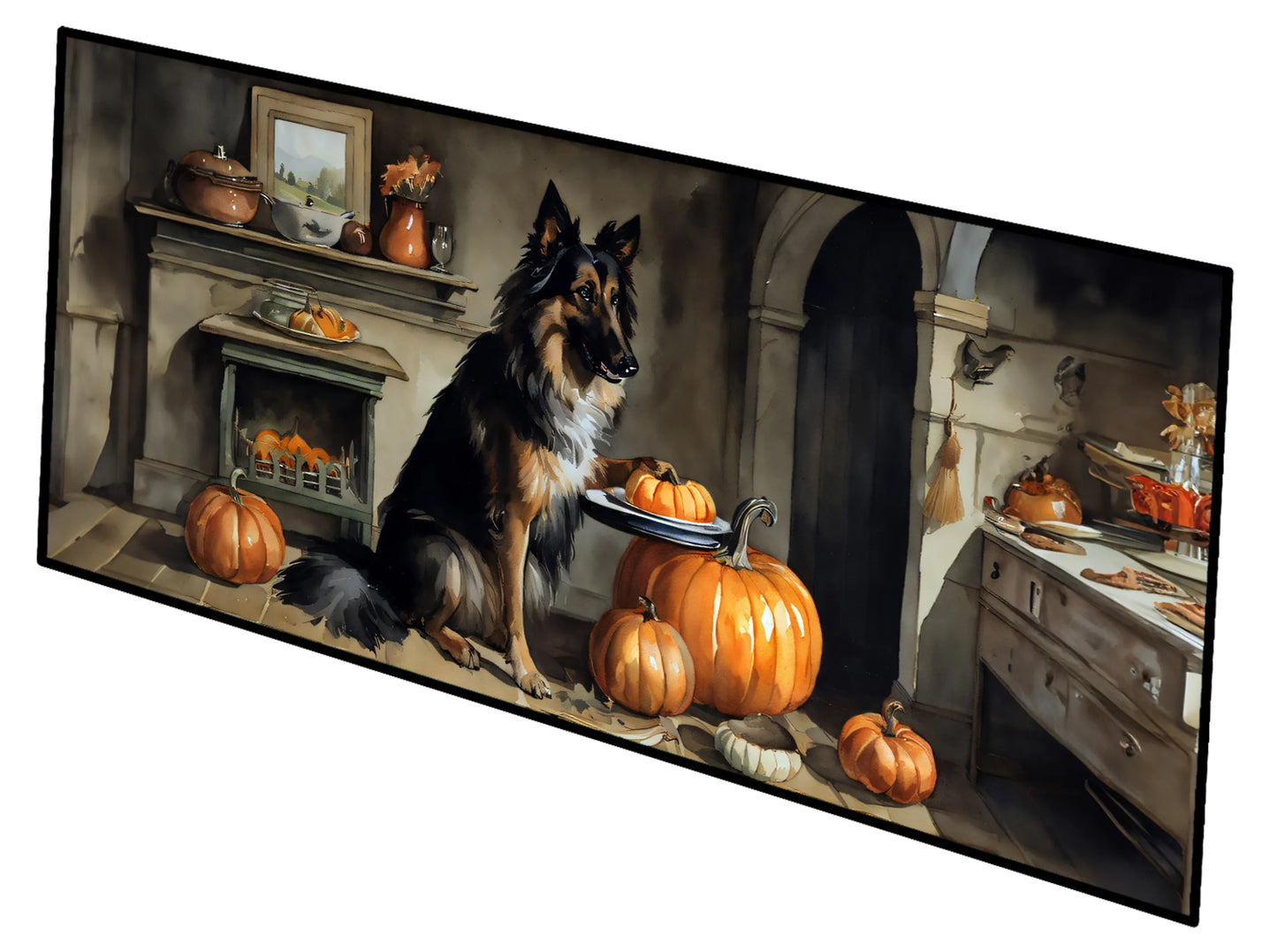 Fall Kitchen Pumpkin Pie Runner Mat 28x58 - Size: 28HX58W | Pack Of: 1 | Collection name: Fall kitchen pumpkin pie