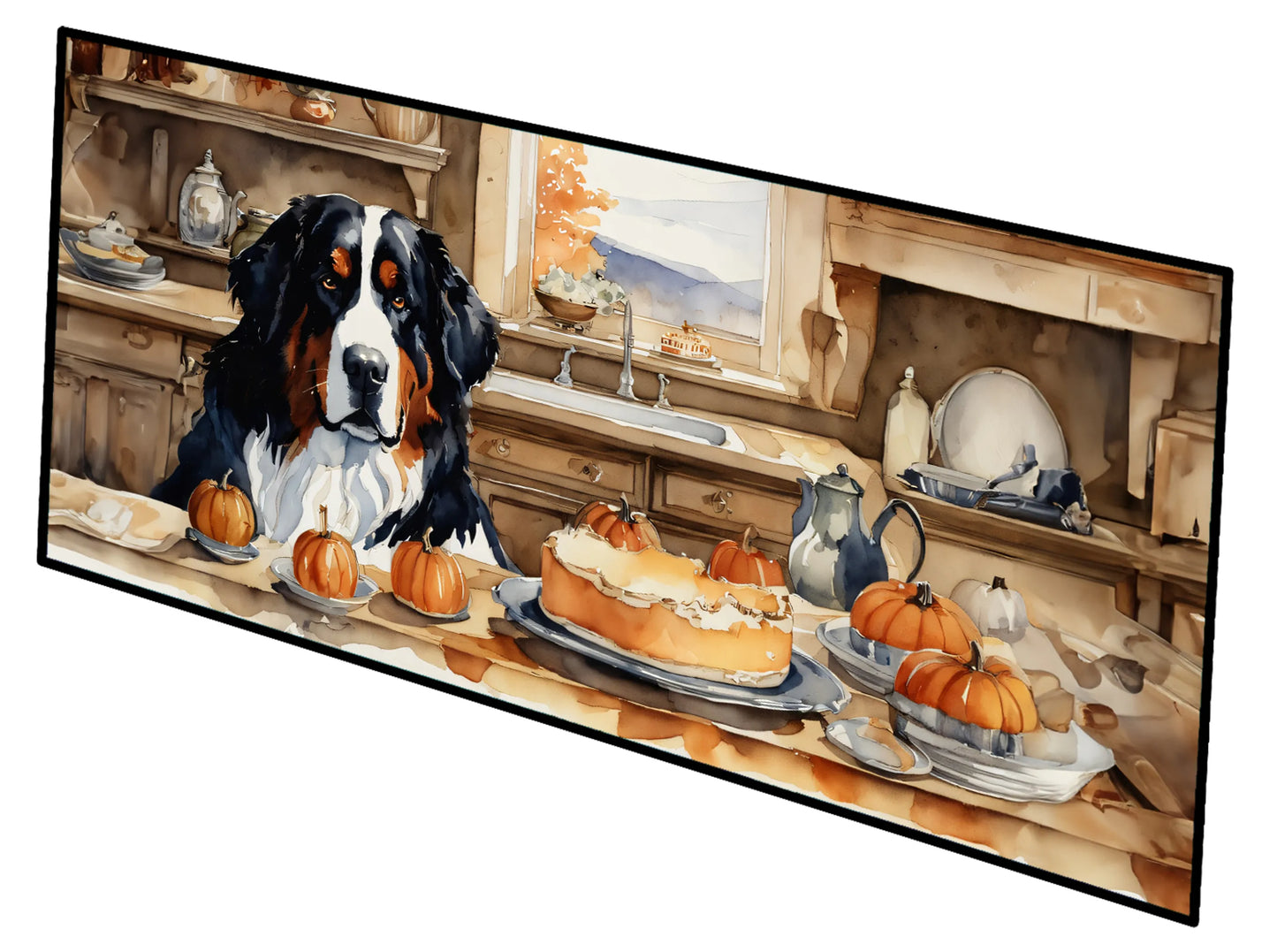 Fall Kitchen Pumpkin Pie Runner Mat 28x58 - Size: 28HX58W | Pack Of: 1 | Collection name: Fall kitchen pumpkin pie