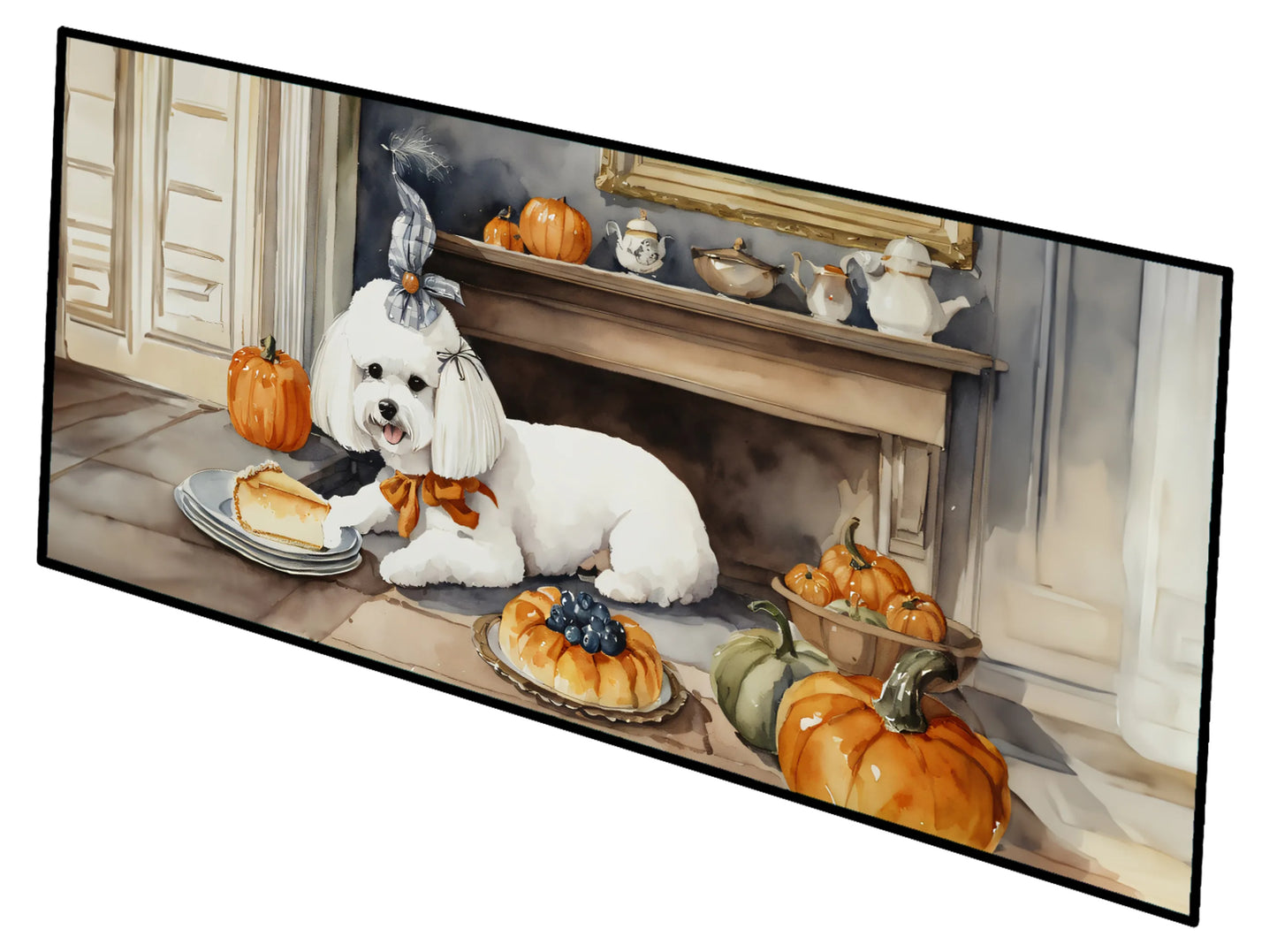 Fall Kitchen Pumpkin Pie Runner Mat 28x58 - Size: 28HX58W | Pack Of: 1 | Collection name: Fall kitchen pumpkin pie