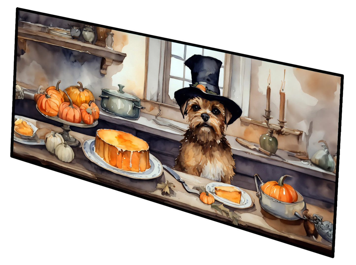 Fall Kitchen Pumpkin Pie Runner Mat 28x58 - Size: 28HX58W | Pack Of: 1 | Collection name: Fall kitchen pumpkin pie