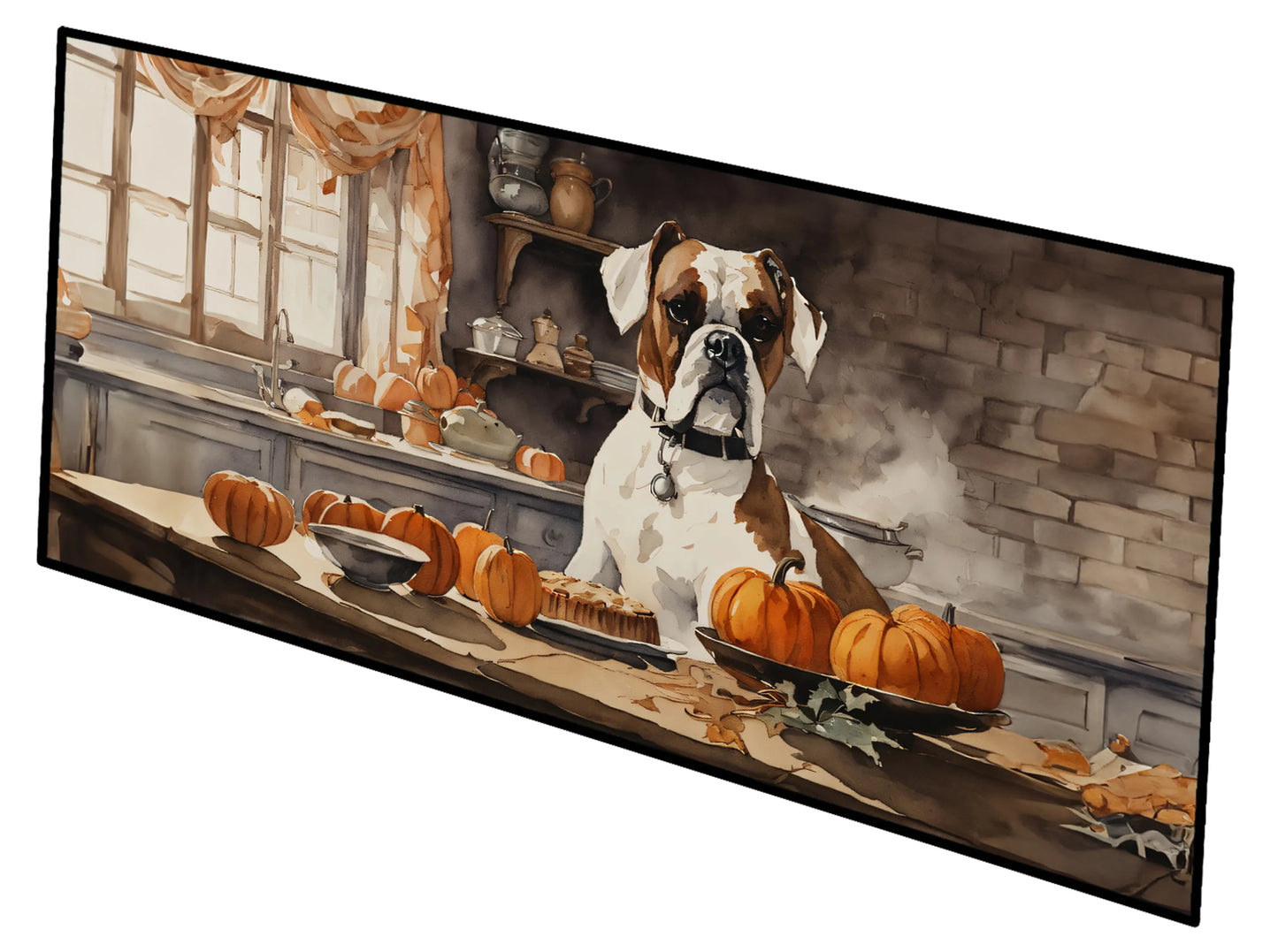 Fall Kitchen Pumpkin Pie Runner Mat 28x58 - Size: 28HX58W | Pack Of: 1 | Collection name: Fall kitchen pumpkin pie