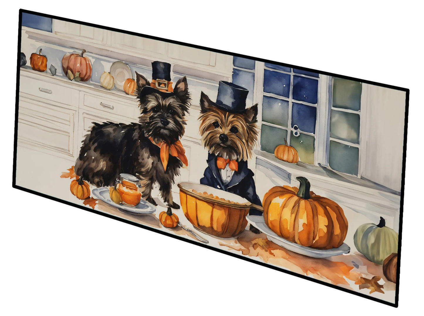 Fall Kitchen Pumpkin Pie Runner Mat 28x58 - Size: 28HX58W | Pack Of: 1 | Collection name: Fall kitchen pumpkin pie