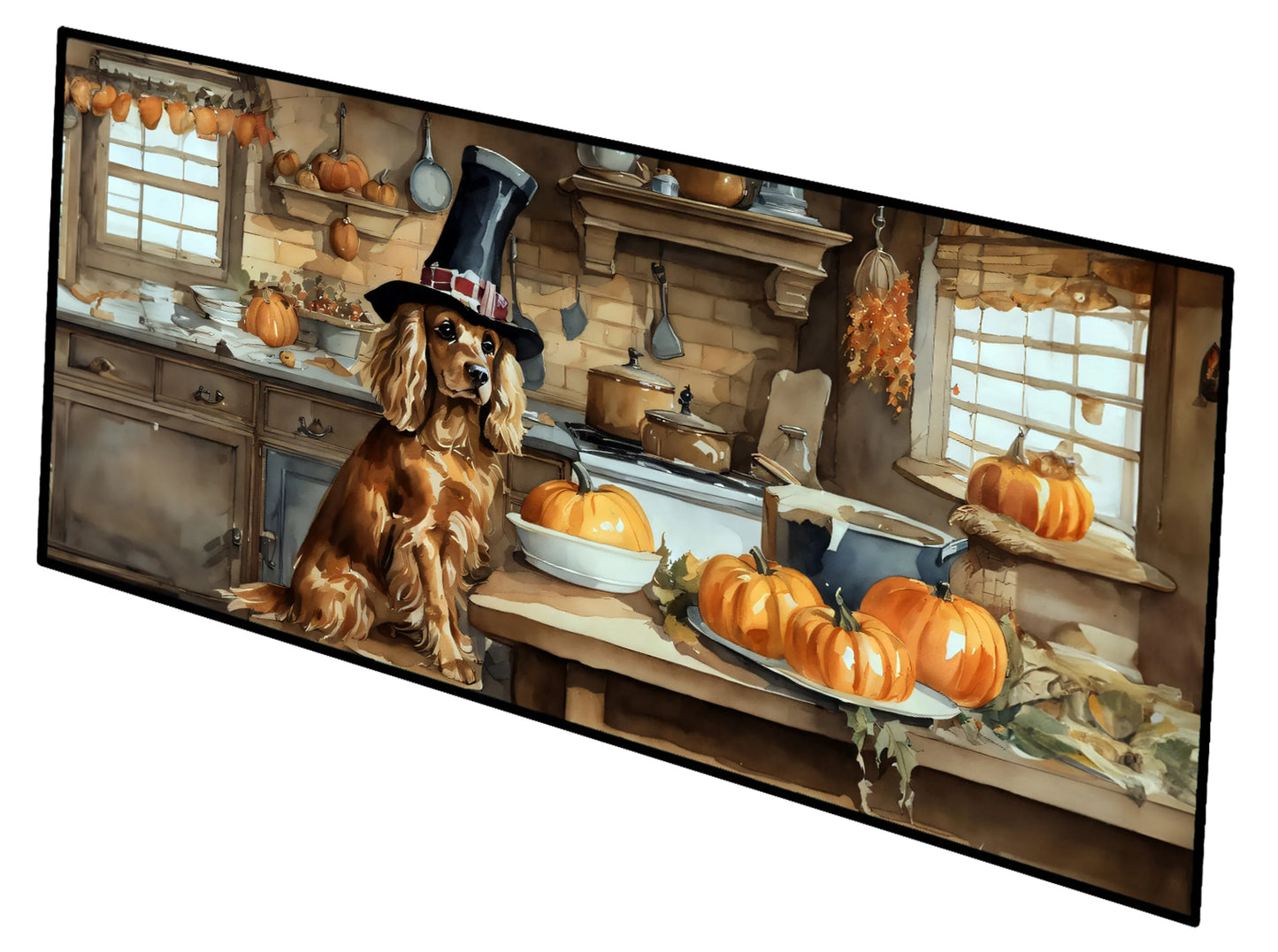 Fall Kitchen Pumpkin Pie Runner Mat 28x58 - Size: 28HX58W | Pack Of: 1 | Collection name: Fall kitchen pumpkin pie