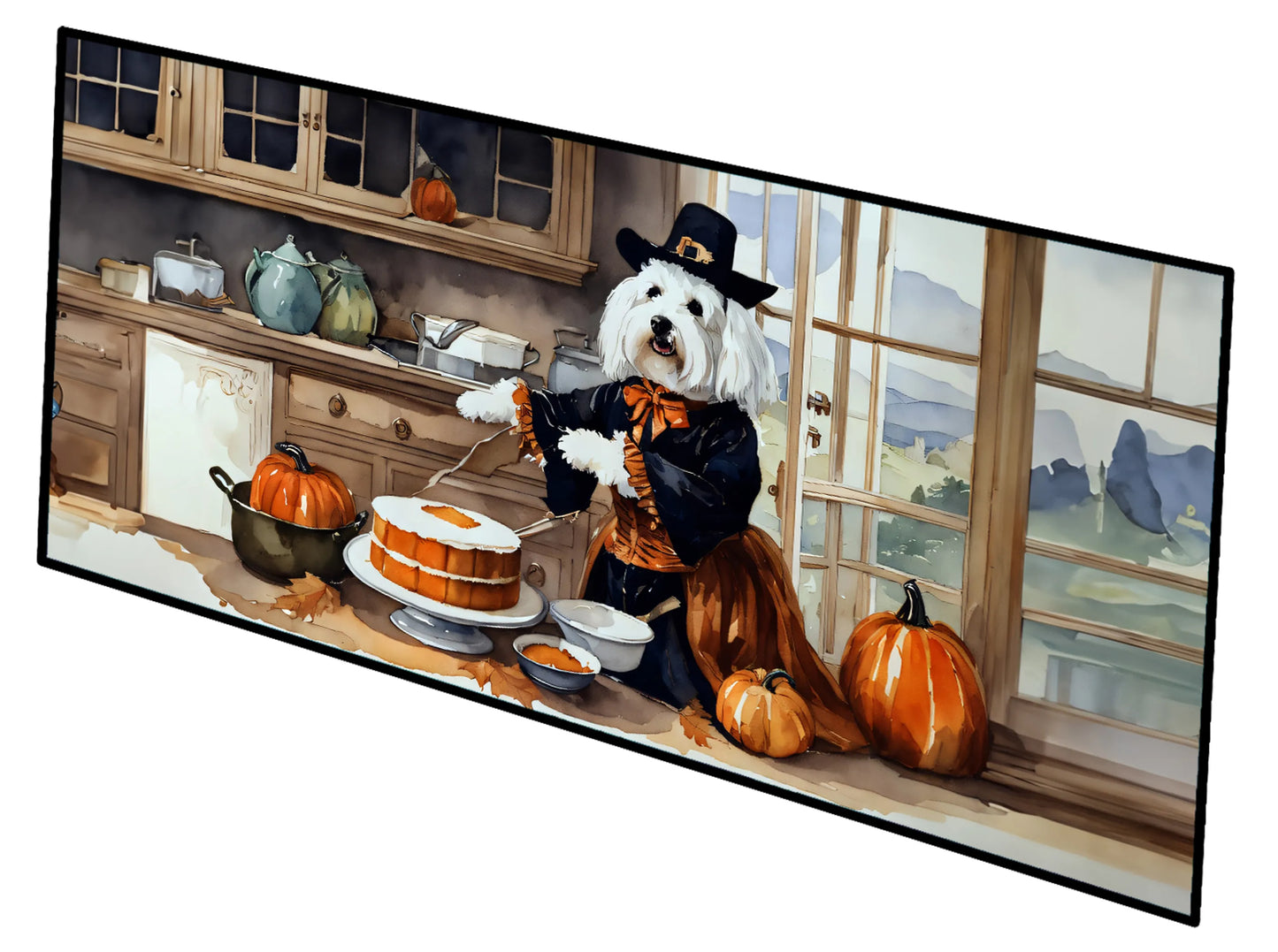 Fall Kitchen Pumpkin Pie Runner Mat 28x58 - Size: 28HX58W | Pack Of: 1 | Collection name: Fall kitchen pumpkin pie