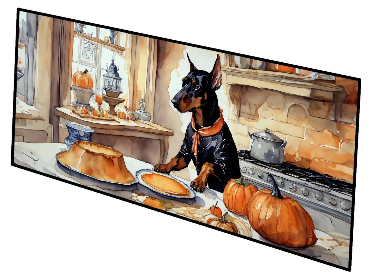 Fall Kitchen Pumpkin Pie Runner Mat 28x58 - Size: 28HX58W | Pack Of: 1 | Collection name: Fall kitchen pumpkin pie
