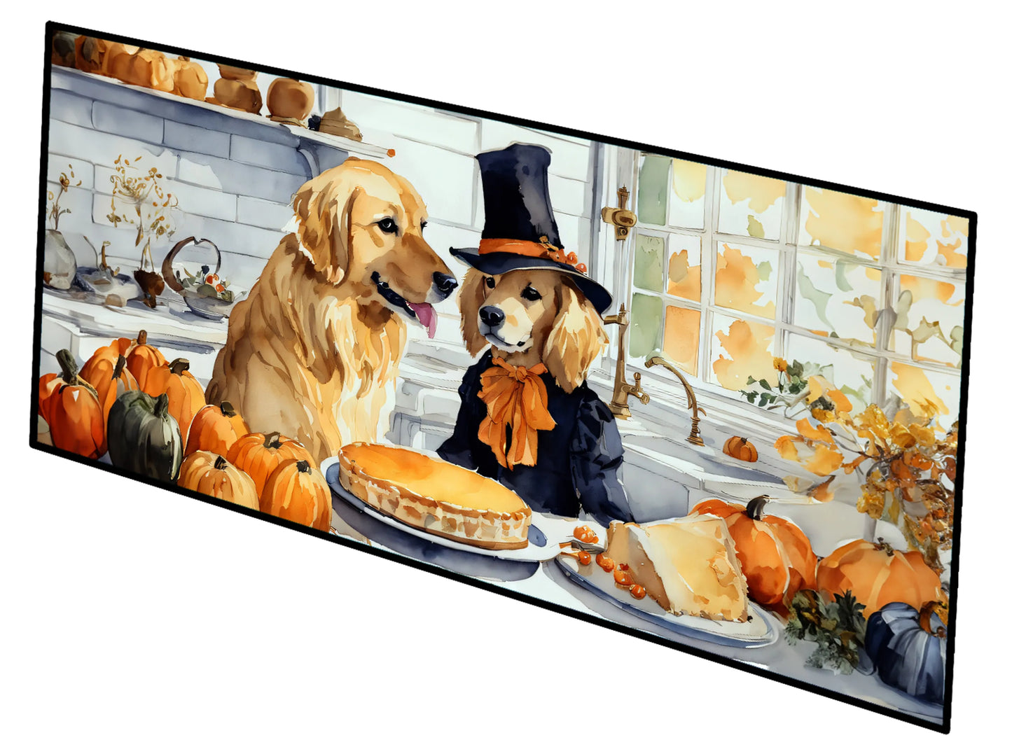 Fall Kitchen Pumpkin Pie Runner Mat 28x58 - Size: 28HX58W | Pack Of: 1 | Collection name: Fall kitchen pumpkin pie