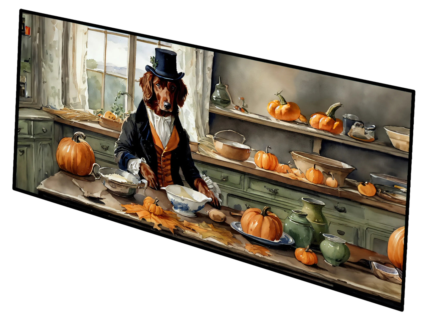 Fall Kitchen Pumpkin Pie Runner Mat 28x58 - Size: 28HX58W | Pack Of: 1 | Collection name: Fall kitchen pumpkin pie