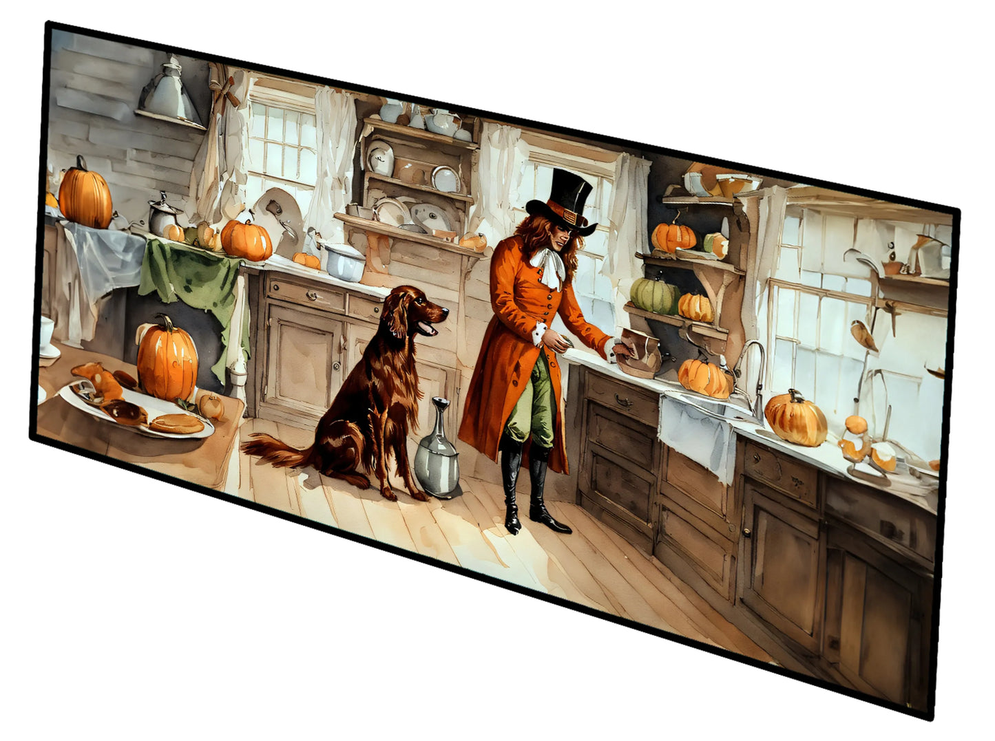 Fall Kitchen Pumpkin Pie Runner Mat 28x58 - Size: 28HX58W | Pack Of: 1 | Collection name: Fall kitchen pumpkin pie