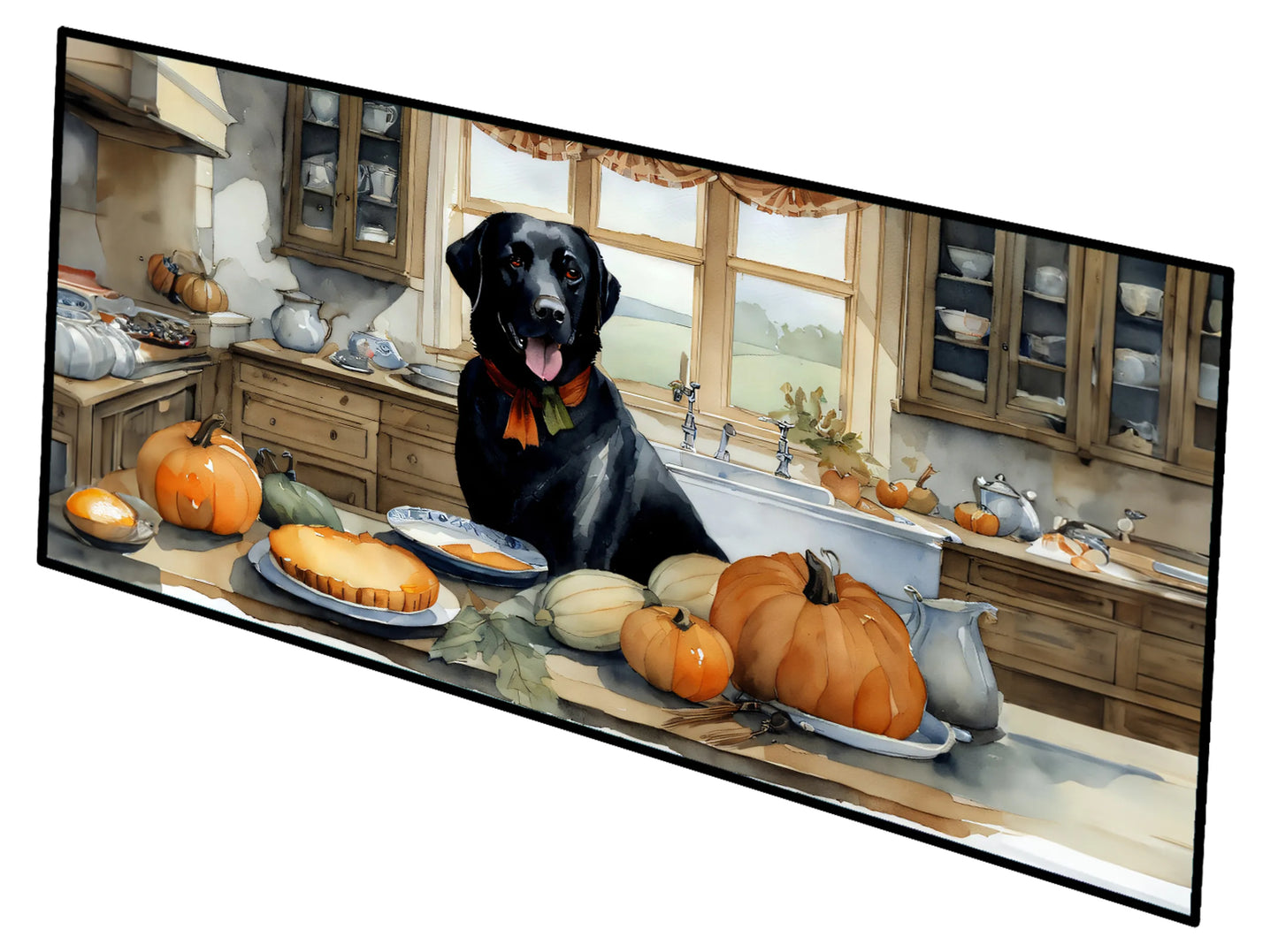 Fall Kitchen Pumpkin Pie Runner Mat 28x58 - Size: 28HX58W | Pack Of: 1 | Collection name: Fall kitchen pumpkin pie