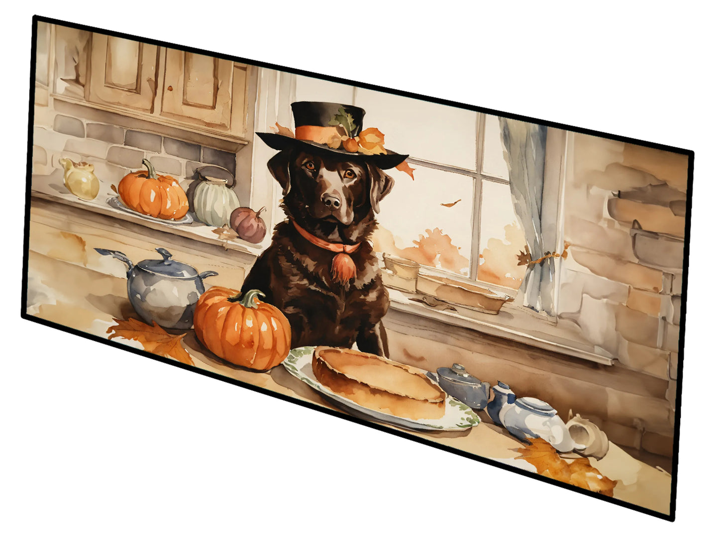 Fall Kitchen Pumpkin Pie Runner Mat 28x58 - Size: 28HX58W | Pack Of: 1 | Collection name: Fall kitchen pumpkin pie