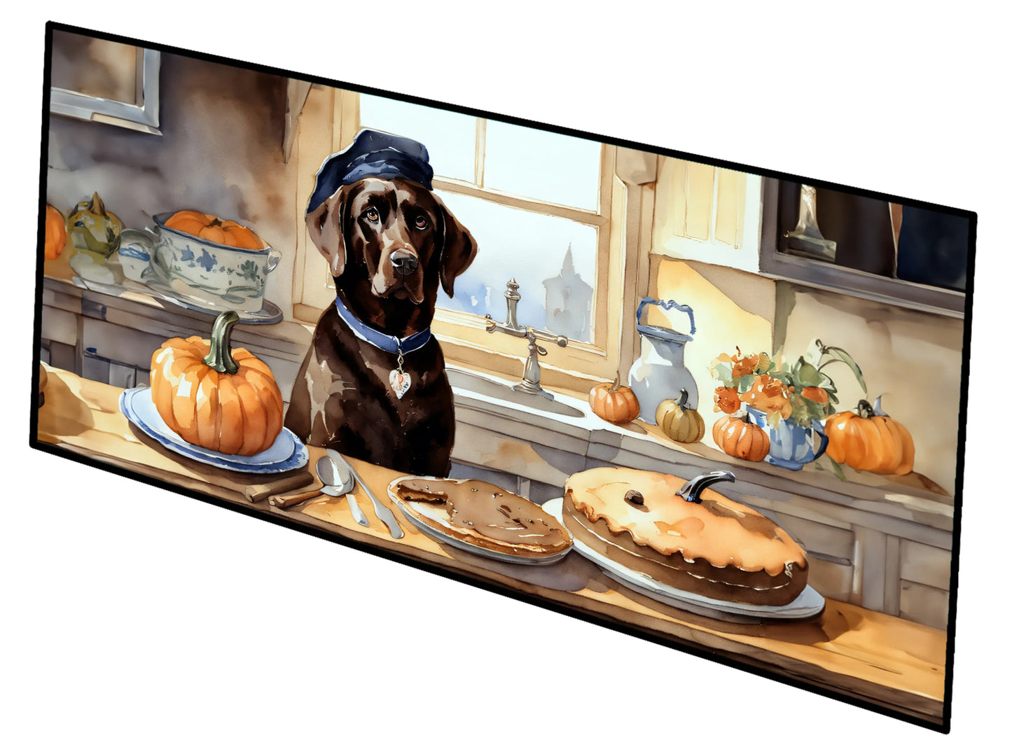 Fall Kitchen Pumpkin Pie Runner Mat 28x58 - Size: 28HX58W | Pack Of: 1 | Collection name: Fall kitchen pumpkin pie