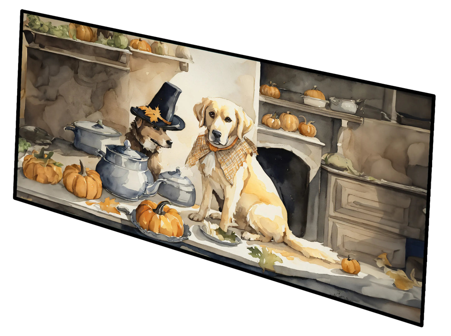 Fall Kitchen Pumpkin Pie Runner Mat 28x58 - Size: 28HX58W | Pack Of: 1 | Collection name: Fall kitchen pumpkin pie