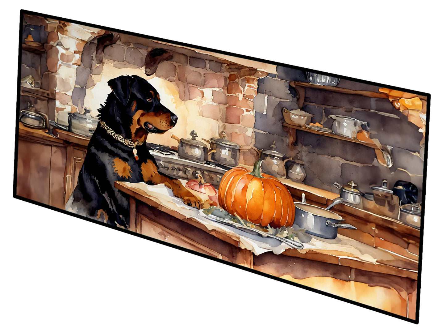 Fall Kitchen Pumpkin Pie Runner Mat 28x58 - Size: 28HX58W | Pack Of: 1 | Collection name: Fall kitchen pumpkin pie