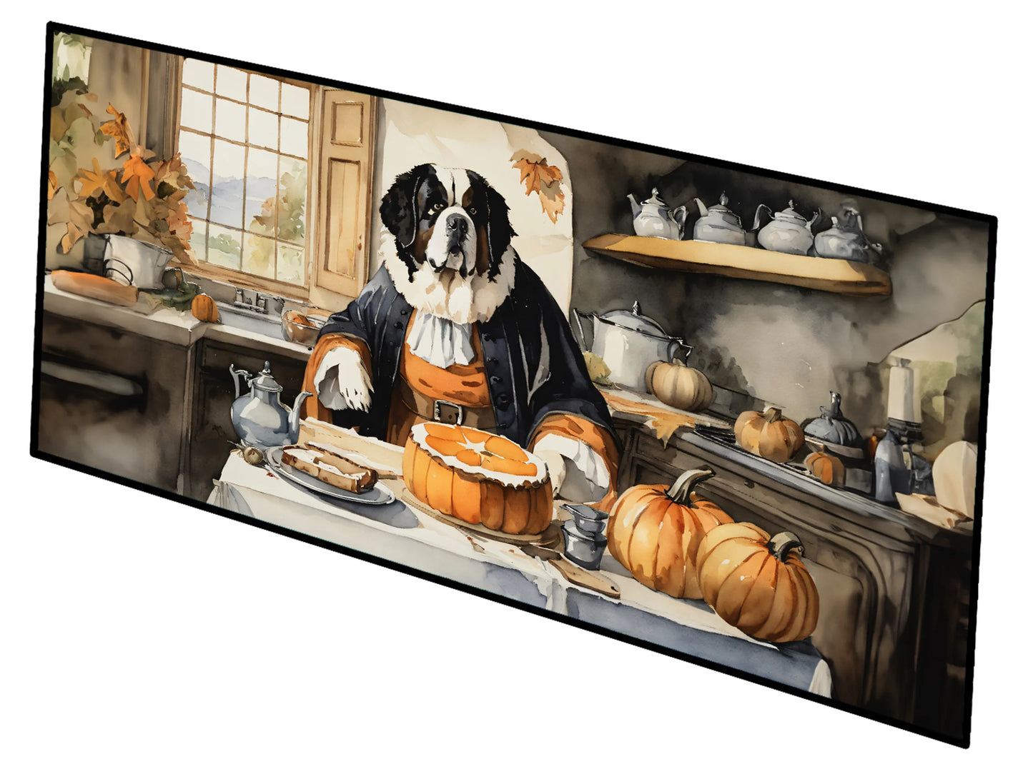 Fall Kitchen Pumpkin Pie Runner Mat 28x58 - Size: 28HX58W | Pack Of: 1 | Collection name: Fall kitchen pumpkin pie