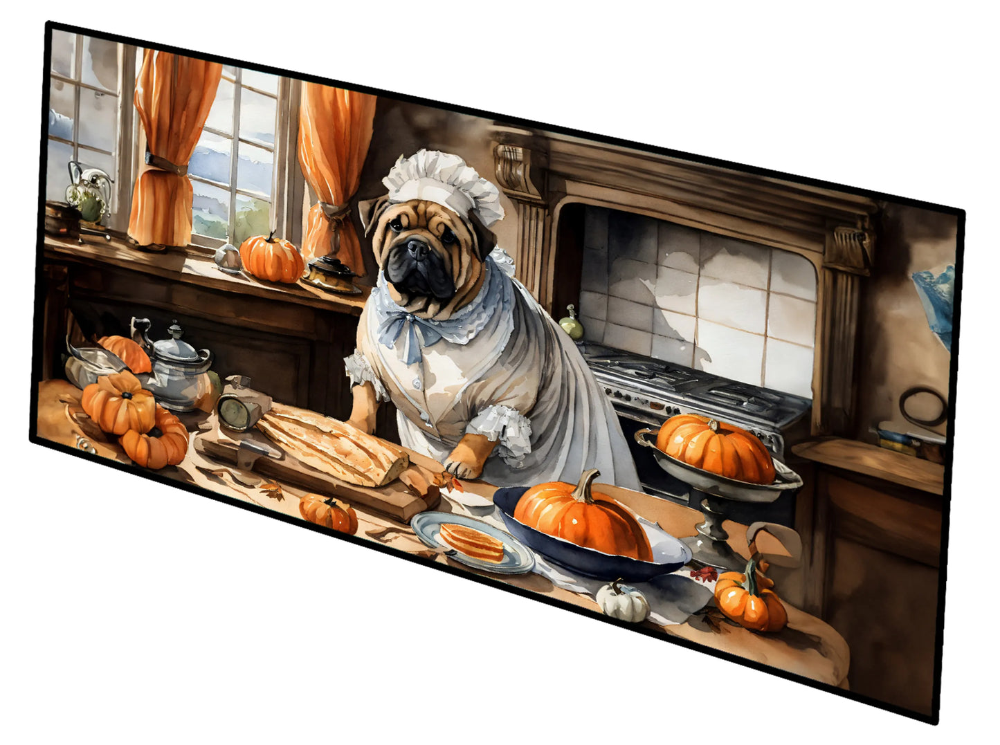 Fall Kitchen Pumpkin Pie Runner Mat 28x58 - Size: 28HX58W | Pack Of: 1 | Collection name: Fall kitchen pumpkin pie