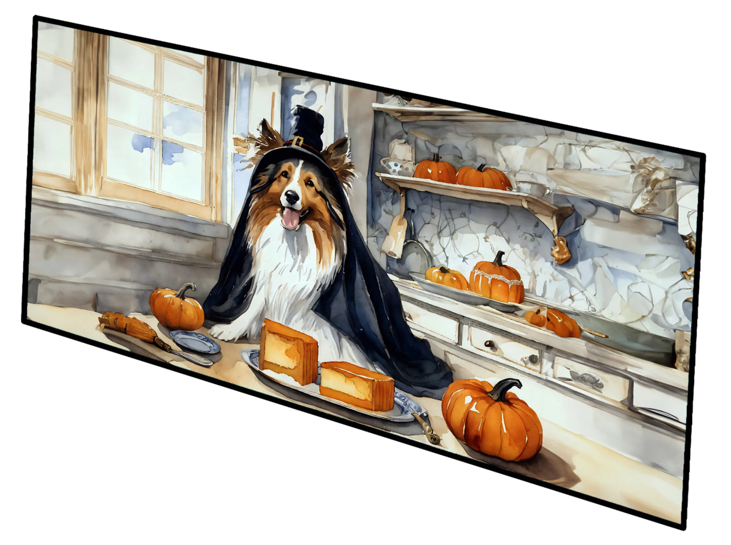 Fall Kitchen Pumpkin Pie Runner Mat 28x58 - Size: 28HX58W | Pack Of: 1 | Collection name: Fall kitchen pumpkin pie